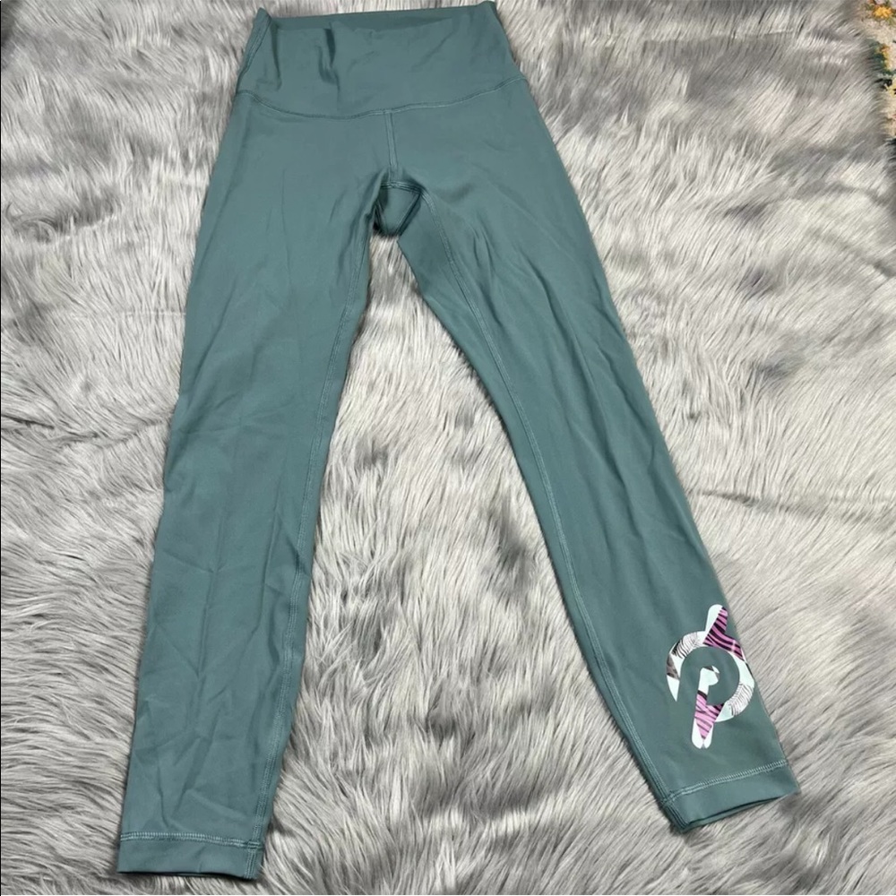 Lululemon X Peloton Wunder Under Jungle Logo Leggings Size 4